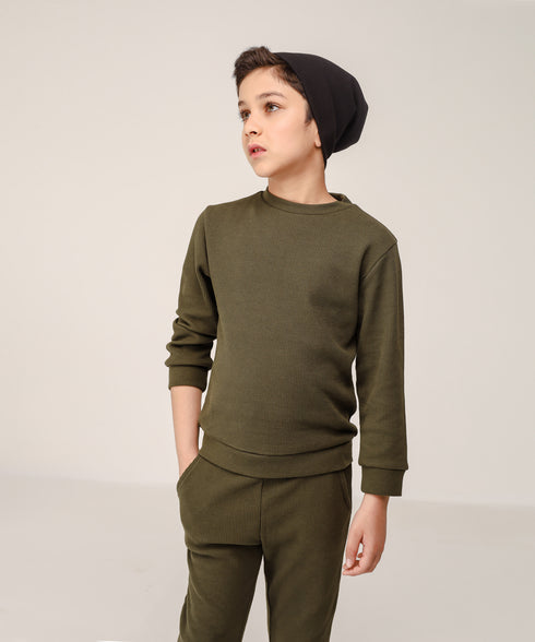 Boys' Basic Waffle Knit Set